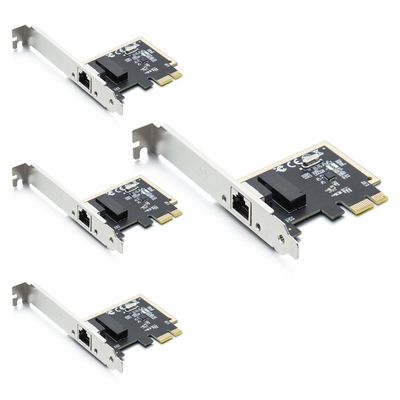 10Gtek 1Gb/s Network Card with One Port RJ45, Supports Windows 7/8/8.1/10/11/Vista, Servers 2012/2008 R2, Linux, Mac OS, 4-Pack