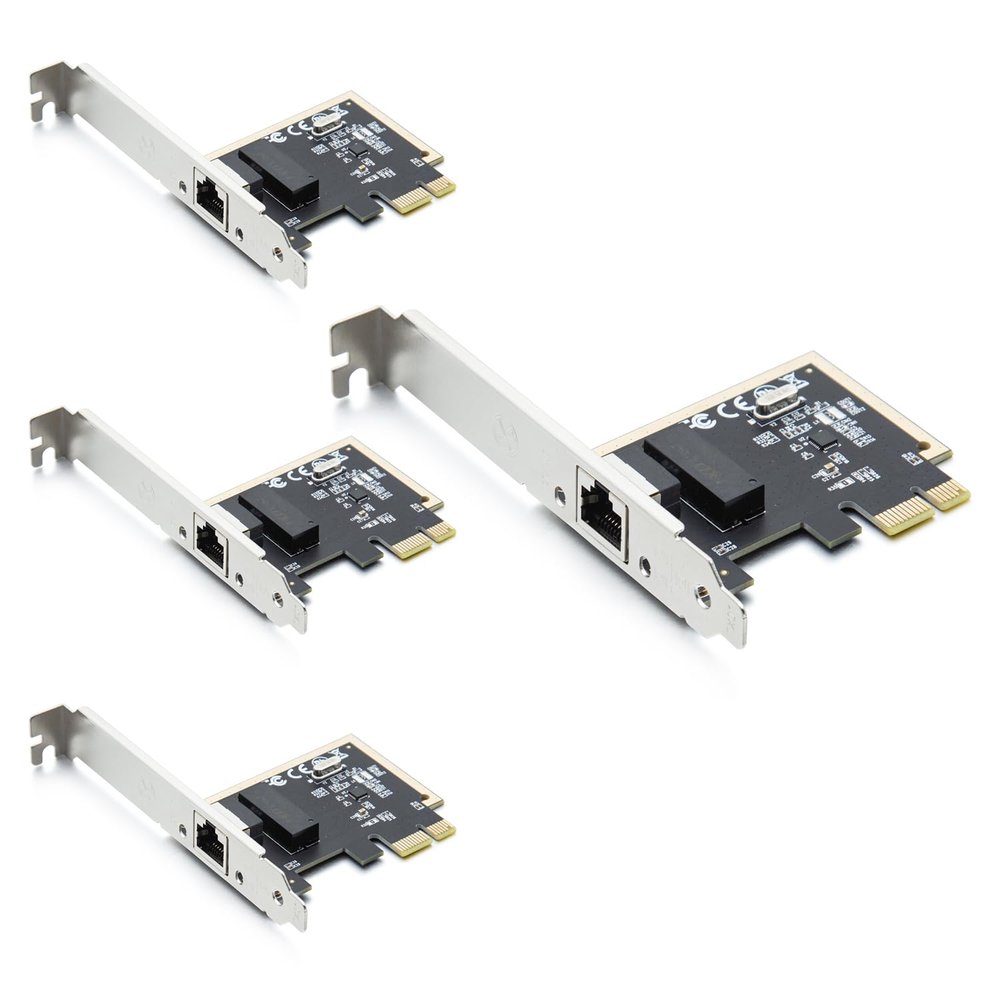 10Gtek 1Gb/s Network Card with One Port RJ45, Supports Windows 7/8/8.1/10/11/Vista, Servers 2012/2008 R2, Linux, Mac OS, 4-Pack