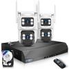 2-Way Audio & Auto Tracking 4MP PTZ Security Cameras Wireless Outdoor, WiFi Home Security Camera System, Video Surveillance DVR Kits view 1