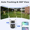 2-Way Audio & Auto Tracking 4MP PTZ Security Cameras Wireless Outdoor, WiFi Home Security Camera System, Video Surveillance DVR Kits view 4