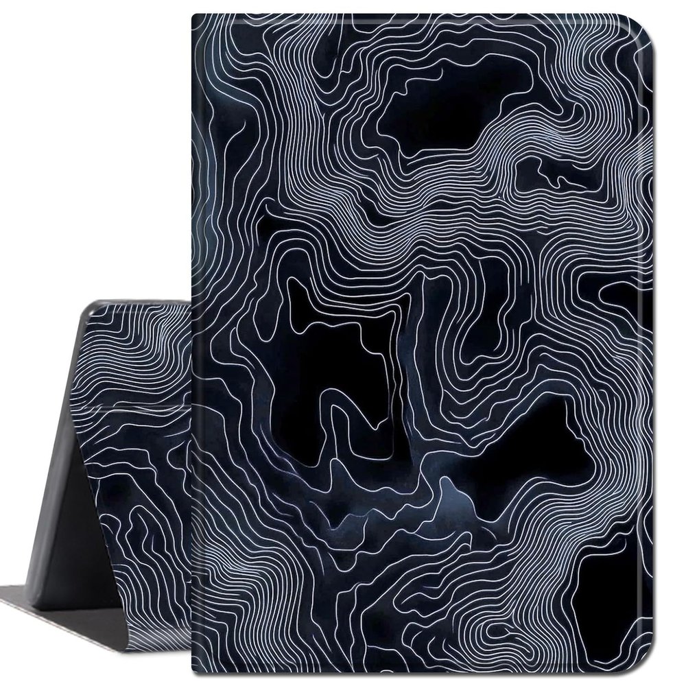 Case for 6" All-New Kindle (11th Generation, 2022 Release),Slim Lightweight Smart Shell Stand Cover with Auto Wake/Sleep for Kindle 2022 e-Reader,Topographic Contour
