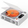 Leapwell CD Player Portable Bluetooth Desktop CD Players for Home with Speakers Rechargeable Small Retro CD Player with LCD Screen Optical USB White view 1
