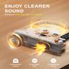 Leapwell CD Player Portable Bluetooth Desktop CD Players for Home with Speakers Rechargeable Small Retro CD Player with LCD Screen Optical USB White view 2