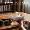 Leapwell CD Player Portable Bluetooth Desktop CD Players for Home with Speakers Rechargeable Small Retro CD Player with LCD Screen Optical USB White view 3