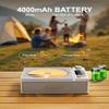 Leapwell CD Player Portable Bluetooth Desktop CD Players for Home with Speakers Rechargeable Small Retro CD Player with LCD Screen Optical USB White view 4
