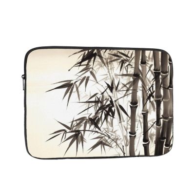 12 Inch Laptop Sleeve Bag Waterproof Shockproof Laptop Case Bag Bamboo Tree Image Chinese Calligraphy Computer Skin Bags Lightweight Tablet Carrying Case