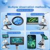 ddingsmafosee Lab Compound Binocular Microscopes,Binocular Wide-Angle Hd Microscope,40x-2000x Magnification,185 Achromatic Objective,Wf10/Wf25/2x Lens,Dual Led Lights and Dual Stages with Lab Gifts view 4