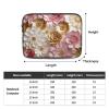12 Inch Laptop Sleeve Bag Waterproof Shockproof Laptop Case Bag Pink White Gold Flowers Computer Skin Bags Lightweight Tablet Carrying Case view 4