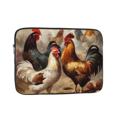 10 Inch Laptop Sleeve Bag Waterproof Shockproof Laptop Case Bag Chicken and Rooster Print Computer Skin Bags Lightweight Tablet Carrying Case