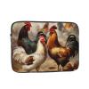 10 Inch Laptop Sleeve Bag Waterproof Shockproof Laptop Case Bag Chicken and Rooster Print Computer Skin Bags Lightweight Tablet Carrying Case view 1