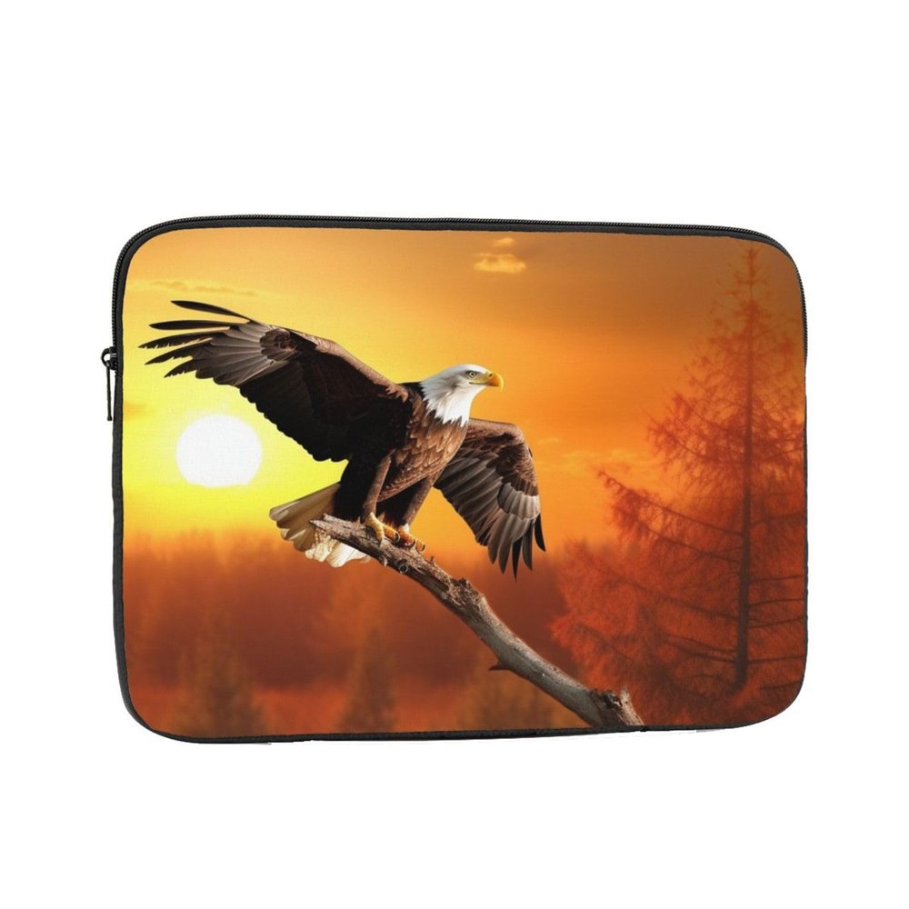 13 Inch Laptop Sleeve Bag Waterproof Shockproof Laptop Case Bag Golden Sunset Bald Eagle Computer Skin Bags Lightweight Tablet Carrying Case