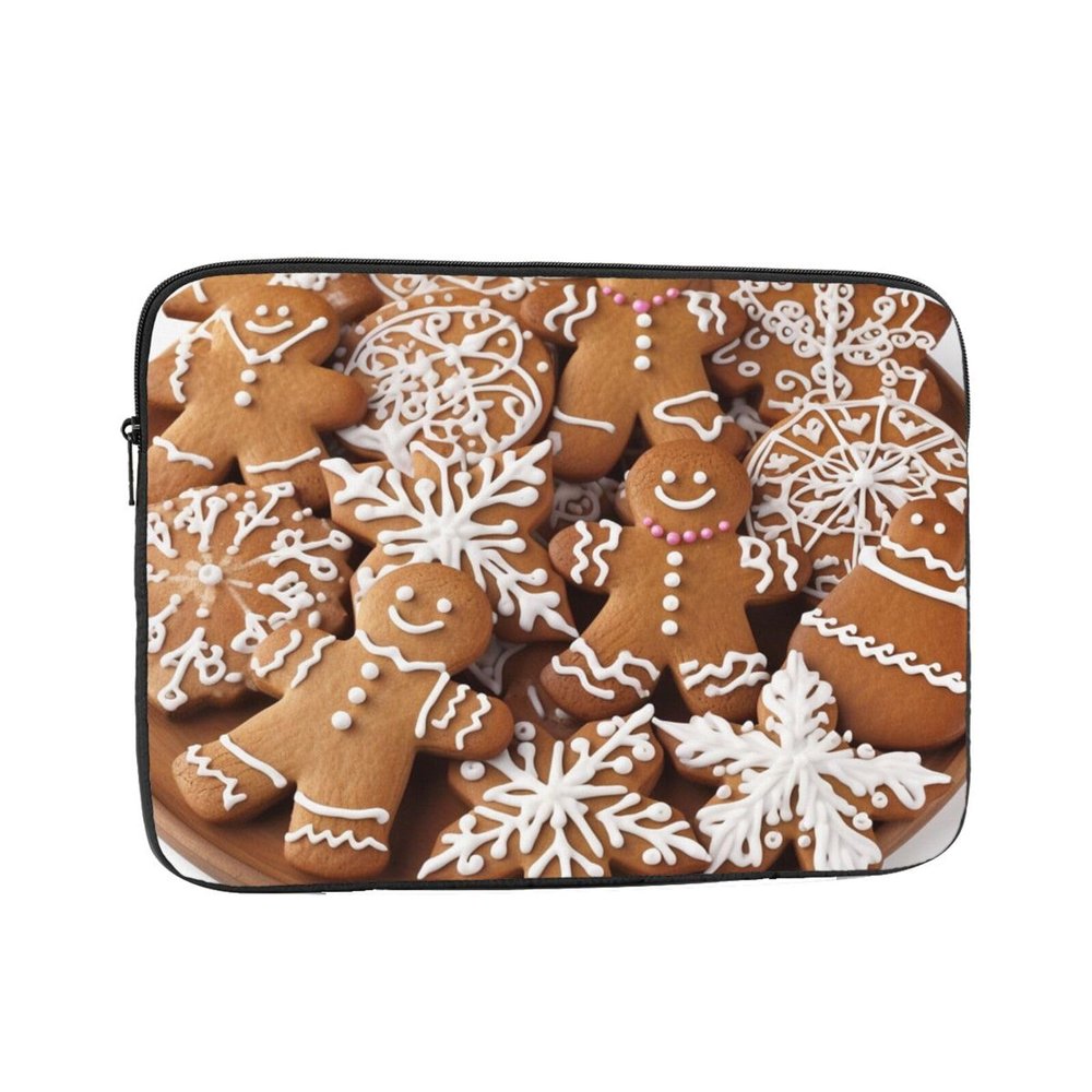 15 Inch Laptop Sleeve Bag Waterproof Shockproof Laptop Case Bag Gingerbread Cookies Computer Skin Bags Lightweight Tablet Carrying Case