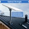 IZLTUV Starlink Gen 3 Mount Adapter Aluminum Alloy, 15.7" Heavy Duty Steel Pivot Pole Pipe with Adjustable Base Mount Kit Compatible with Starlink V3 Standard Dish for Roof view 4