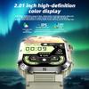 FANCHENGZI Military Smartwatch for Men,Relojes para Hombres 100 Sports Modes(Answer/Dial Calls), IP67 Waterproof Fitness Watch, Pressure for Android and iOS,2.01''HD DIY Screen Smartwatch (Black) view 3