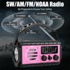 NOAA Weather Radio, 20000mAh Emergency Portable Radio, Hand Crank & Solar view 2