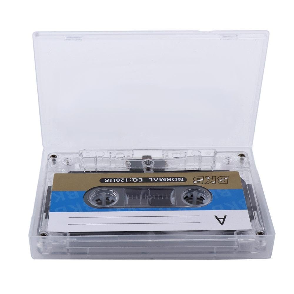 Blank Cassette Tapes 60 Minutes Low Noise - 1/5/10 Pack Audio Recording Tapes for Music, Language Learning & Meetings, 8-Second Lead-in, Universal Compatibility Plastic (10)