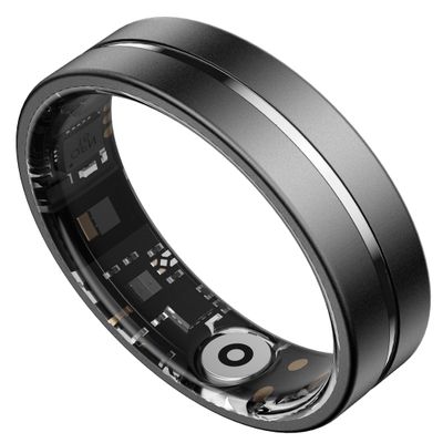 CNBRO Smart Rings Fitness Health Ring Heart Rate Sleep Rings Remote Family Care Sports Exercise Modes Activity Tracker Pedometer Smart Rings for Android & iOS Phones