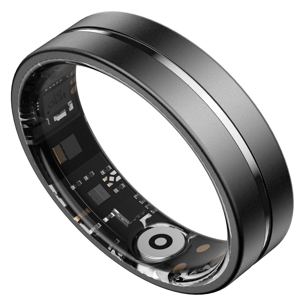 CNBRO Smart Rings Fitness Health Ring Heart Rate Sleep Rings Remote Family Care Sports Exercise Modes Activity Tracker Pedometer Smart Rings for Android & iOS Phones