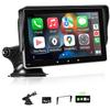 Apple Carplay Screen for Car, 7" Wireless Carplay & Android Auto Car Stereo, Portable Touchscreen with Mirror Link/GPS Navigation/AUX/Voice Control/Bluetooth for All Vehicles view 1