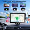 Apple Carplay Screen for Car, 7" Wireless Carplay & Android Auto Car Stereo, Portable Touchscreen with Mirror Link/GPS Navigation/AUX/Voice Control/Bluetooth for All Vehicles view 2