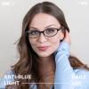 KUGUAOK Retro Oval Blue Light Blocking Glasses for Women 90s Design Small Cat Eye Eyeglasses Frame Gaming TV Bluelight Glasses view 2