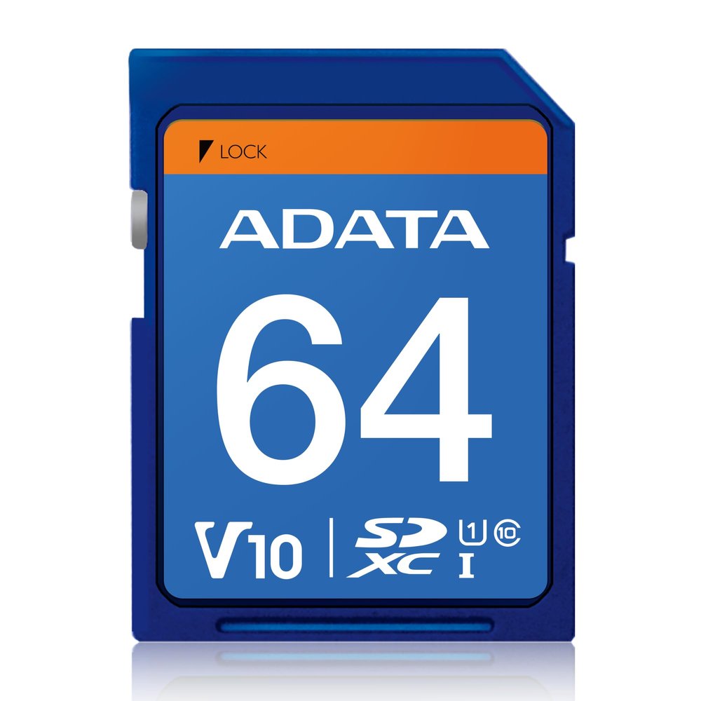 ADATA 64GB UHS-I CLASS10 SD Card 100/25 MB/s ASDX64GUICL10-R-I
