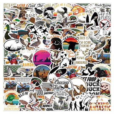 60Pcs Duck Hunting Stickers Waterproof Vinyl Decals for Water Bottles Cup Computer Mobile Phone Skateboard Guitar