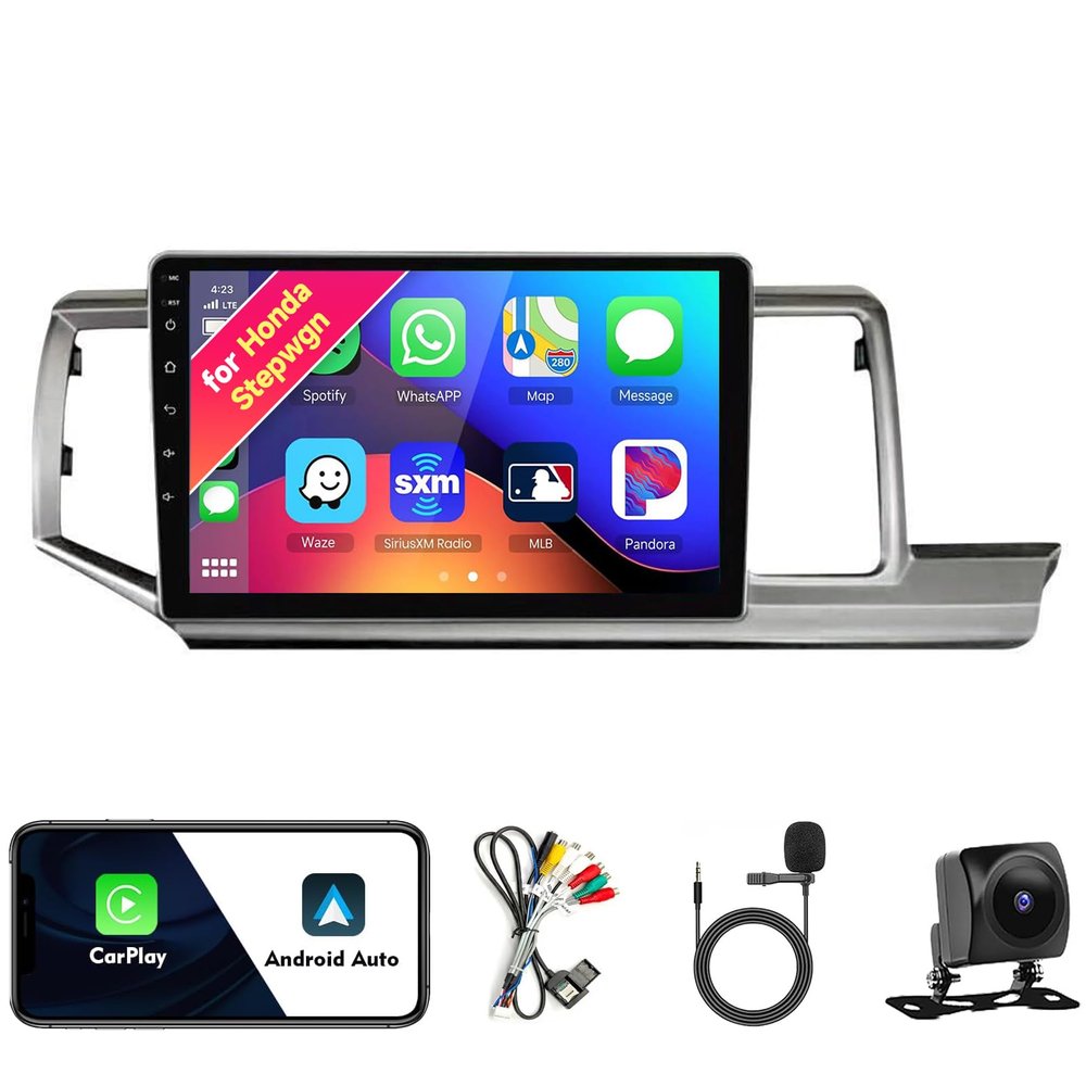 Car Radio Stereo for Honda Stepwgn 2009-2015, Android 13, 10.1" IPS Touch Screen Upgrade Dash Kit with CarPlay & Android Auto, GPS Navigation DSP SWC 5G WiFi Camera 8CORE 2+32GB