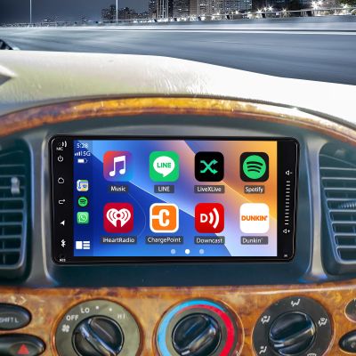 Car Stereo Radio for Toyota 4Runner 2003-2009, Tundra 2000-2006, Sequoia 2001-2007, Tacoma 1998-2004, 7Inch TouchSreen Stereo with Wireless CarPlay Android Auto GPS Navigation WiFi Backup Camera