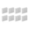 8Pcs 50x50x17mm Aluminium Heat Sink Set, Anodic Oxidation Treatment, Easy Install Cooling for Electronic CPU Chip Power Module, Efficient Thermal Heat Dissipation (with Back Glue) view 1