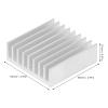 8Pcs 50x50x17mm Aluminium Heat Sink Set, Anodic Oxidation Treatment, Easy Install Cooling for Electronic CPU Chip Power Module, Efficient Thermal Heat Dissipation (with Back Glue) view 3