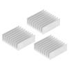 8Pcs 50x50x17mm Aluminium Heat Sink Set, Anodic Oxidation Treatment, Easy Install Cooling for Electronic CPU Chip Power Module, Efficient Thermal Heat Dissipation (with Back Glue) view 4