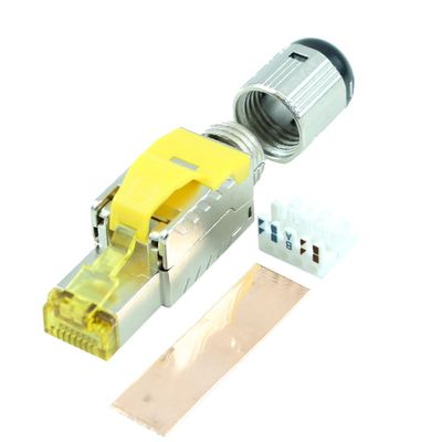 My Cable Mart RJ45 Shielded Modular Plug (toolless) for CAT8 (Single Piece)