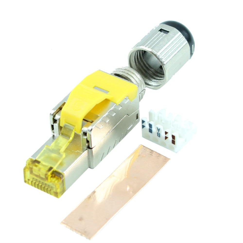 My Cable Mart RJ45 Shielded Modular Plug (toolless) for CAT8 (Single Piece)