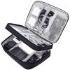 2 Layer Electronic Organizer,Cable Travel Organizer Bag, Electronic Accessories Travel Case For Adapter Plugs,Cable, Gadgets, Cord, Charger, Phone, Earphone, Large (Black) view 2