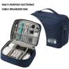 2 Layer Electronic Organizer,Cable Travel Organizer Bag, Electronic Accessories Travel Case For Adapter Plugs,Cable, Gadgets, Cord, Charger, Phone, Earphone, Large (Black) view 3
