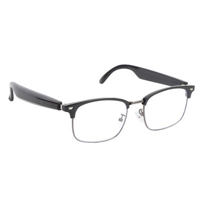 AI Translation Glasses, Bluetooth Translator Glasses Real Time Translation, Anti Blue Light, Lightweight Stylish Smart Music Call Glasses for Business, Travel (Gray)