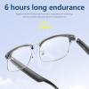 AI Translation Glasses, Bluetooth Translator Glasses Real Time Translation, Anti Blue Light, Lightweight Stylish Smart Music Call Glasses for Business, Travel (Gray) view 3