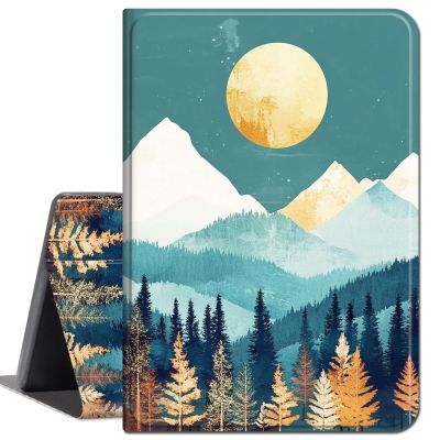 Case for 6" Kindle Paperwhite (10th Generation, 2018 Released),Slim Lightweight Smart Shell Stand Cover with Auto Wake/Sleep for Amazon Kindle Paperwhite 2018 E-Reader,Golden Moon and Forest
