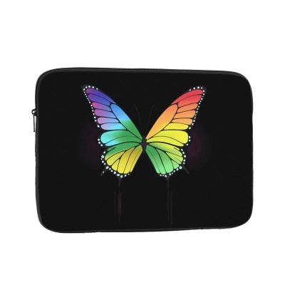 GGNKDL Rainbow Colored Butterfly Pattern Shockproof Portable Laptop Sleeve Bag 13 inch for Men Women Business Travel, Office Daily Use