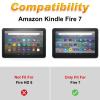 for Amazon Kindle Fire 7 case 2019/2017 Release 9th/7th Generation,Slim Lightweight Smart Shell Stand Cover with Auto Wake/Sleep for Amazon fire 7 Tablet 9th/7th Generation,Skeleton and Rose Flower view 2