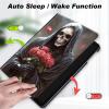 for Amazon Kindle Fire 7 case 2019/2017 Release 9th/7th Generation,Slim Lightweight Smart Shell Stand Cover with Auto Wake/Sleep for Amazon fire 7 Tablet 9th/7th Generation,Skeleton and Rose Flower view 3