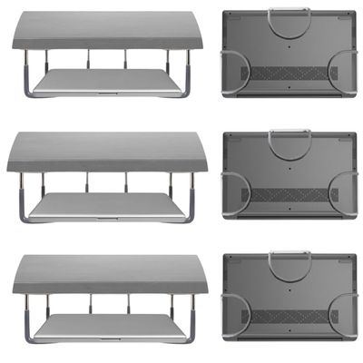 TidyFriend Rubberized Under Desk Laptop Mount - 9 Racks in 3 Sets, Laptop Under Desk Mount, Organizer Rack with Screws