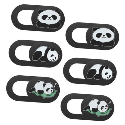 6pcs Webcam Cover for Laptop Computer Tablet Adorable Panda Pattern Slide Design