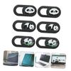 6pcs Webcam Cover for Laptop Computer Tablet Adorable Panda Pattern Slide Design view 2