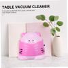 DOITOOL Vacuum Cleaner Dust Collector for Bead Painting Cute Cartoon Cat Desktop Dust Catcher Pink Strong Absorption for Home Office School and Car Cleanup view 3