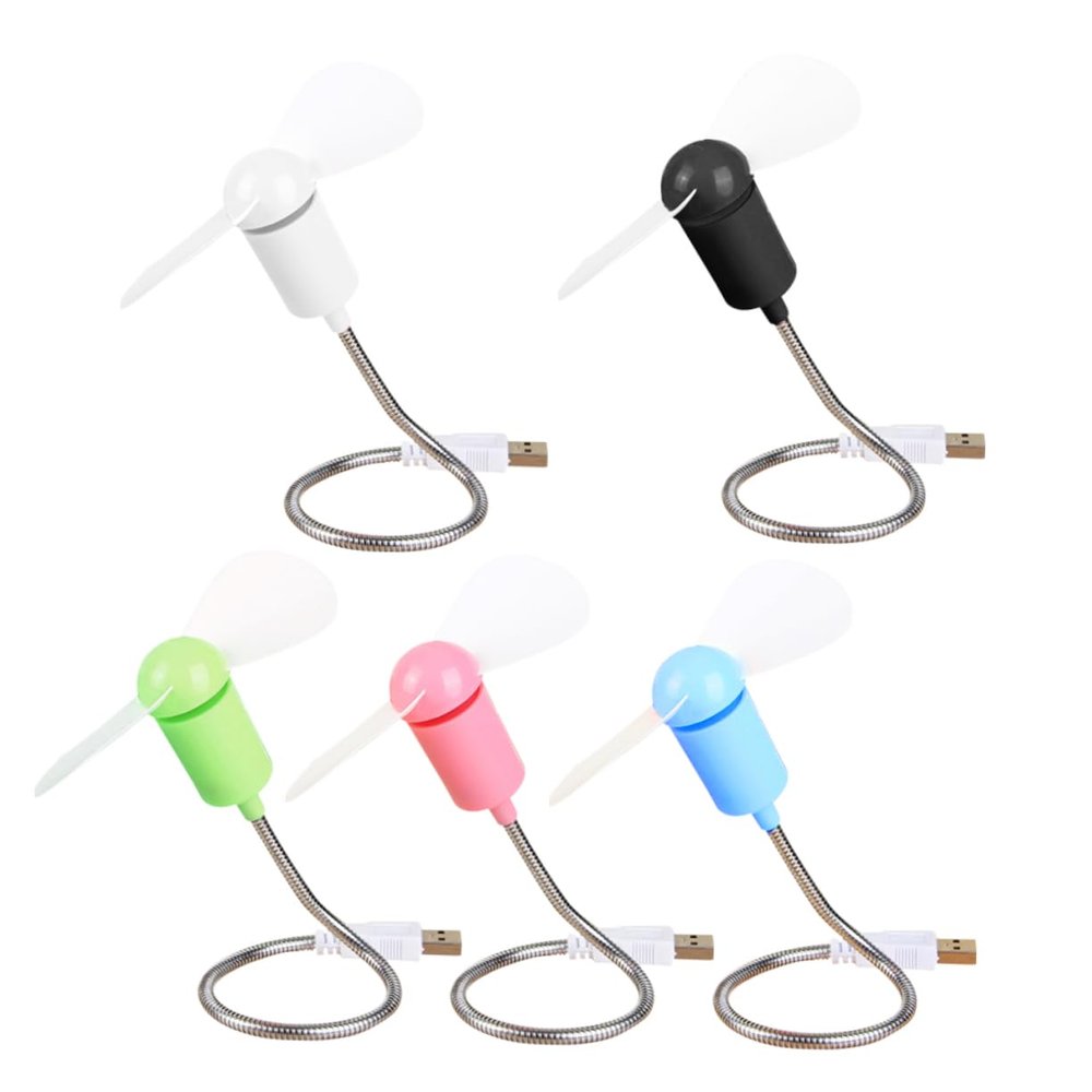 KESYOO 5pcs Usb Mini Flexible Fan Fan for Notebook Quiet Operation Lightweight Design Random Colors for Home and Travel