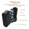 Artibetter 2pcs USB Hub Ports Multi-Function Adapter Extension Splitter for Laptop Compatible Multiple Systems Lightweight and Black White view 4