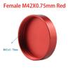 Astronomical Telescope M42 / M48 / M54X0.75 Female Metal Cover Camera Lens(M42x0.75 Red) view 2