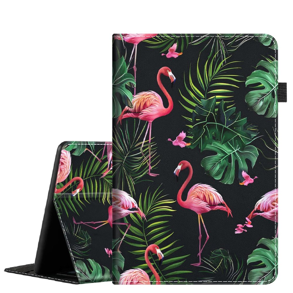 Case for All-New 7" Kindle Paperwhite 12th Gen 2024 & Kindle Colorsoft Signature Edition 2024, Multi-Angle Stand Smart Cover Shockproof with Auto Wake/Sleep Flamingo